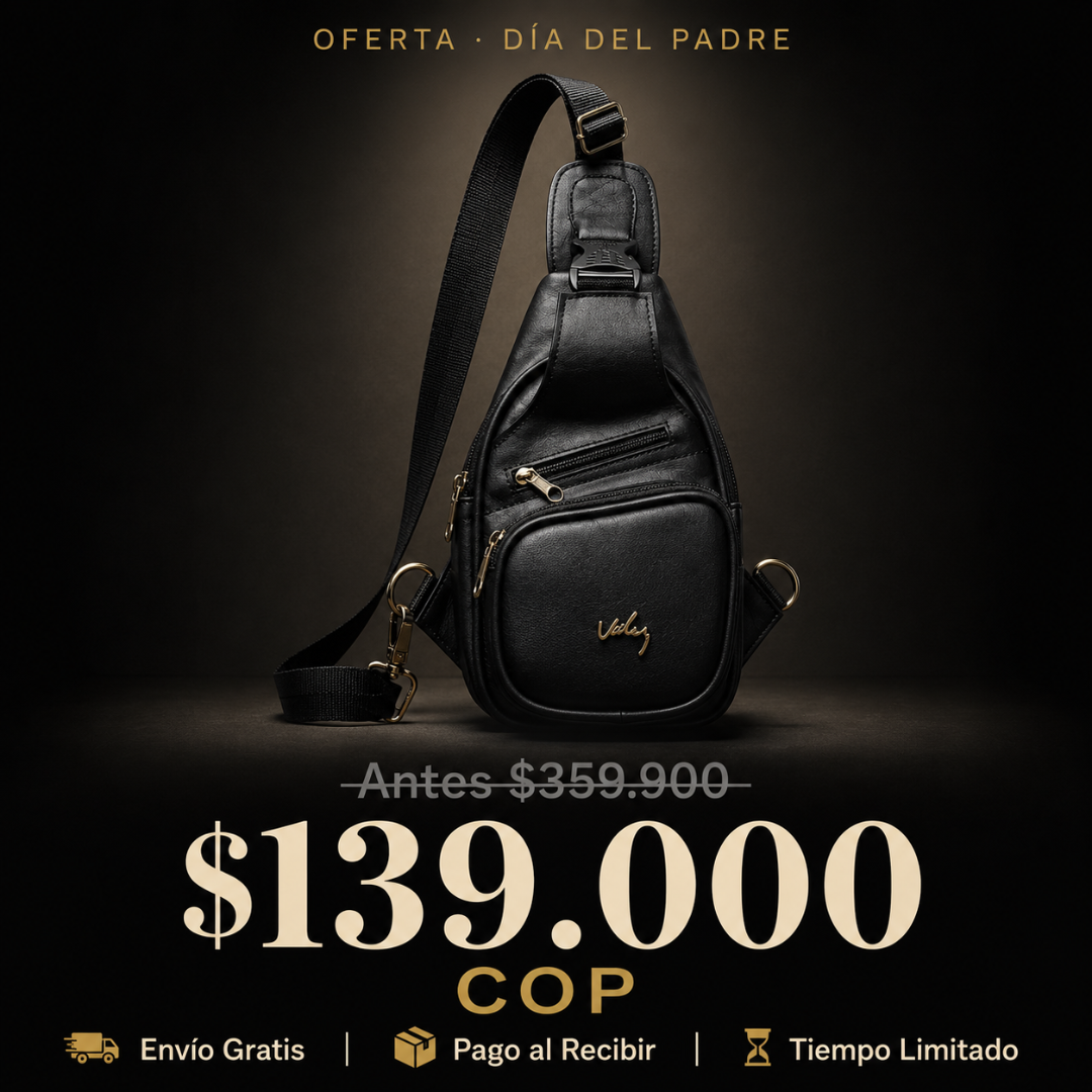 Bolso Mano Libre De Cuero Vlz - Oferta Día De Los Padres