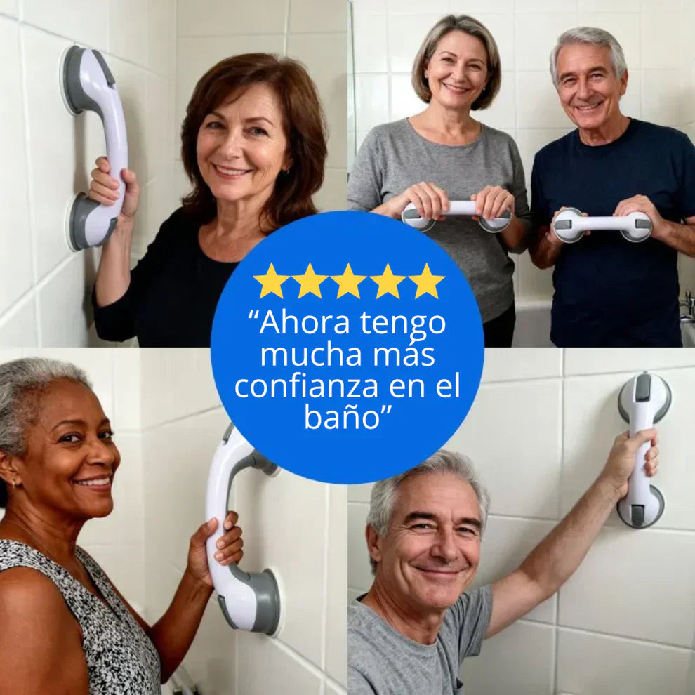 Barra De Apoyo Antideslizante Para Baño Con Ventosa - seguridad para la familia